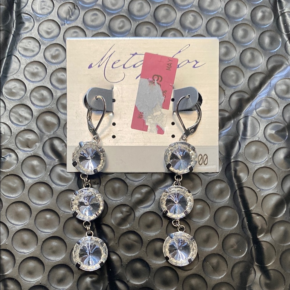 NIP Metaphor Silver Dangle Earrings